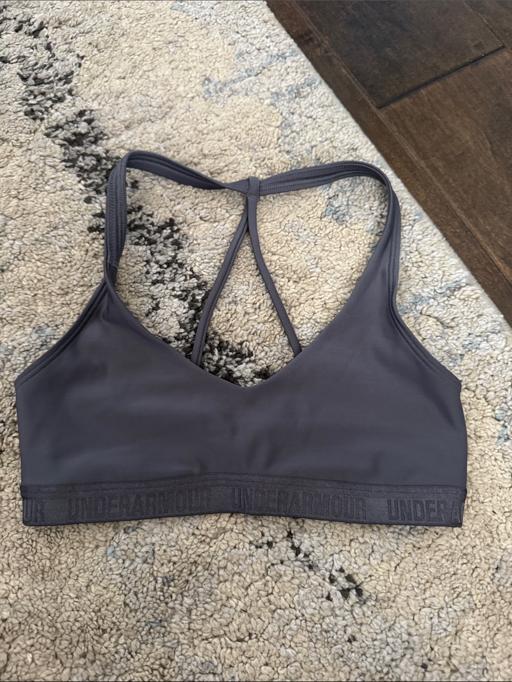 Under Armour Women's Slate Gray Strappy Sports Bra